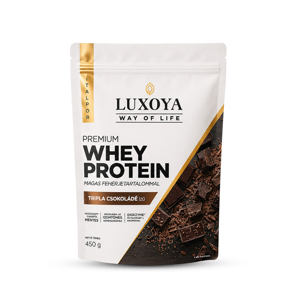 Luxoya Way of Life - Premium Whey Protein – Tripla Csokoládé (450 g)