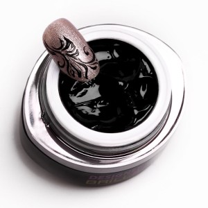 BrillBird - DESIGNER GEL 02 - FEKETE festőzselé (Black) 4,5ML