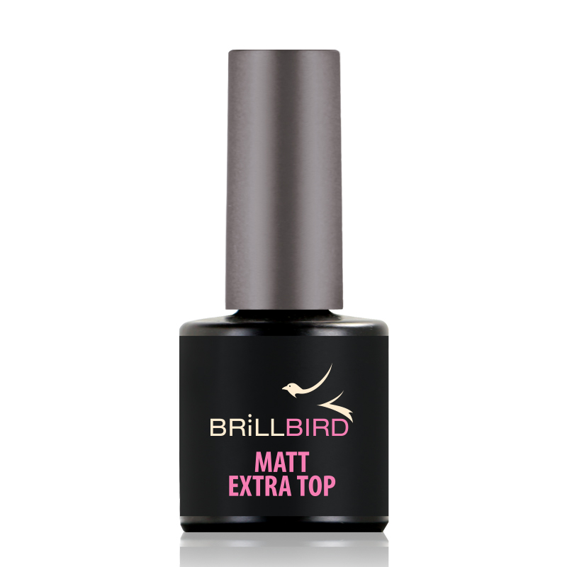 BrillBird - Matt Extra Top - fixálásmentes univerzális matt fedőzselé 8ml