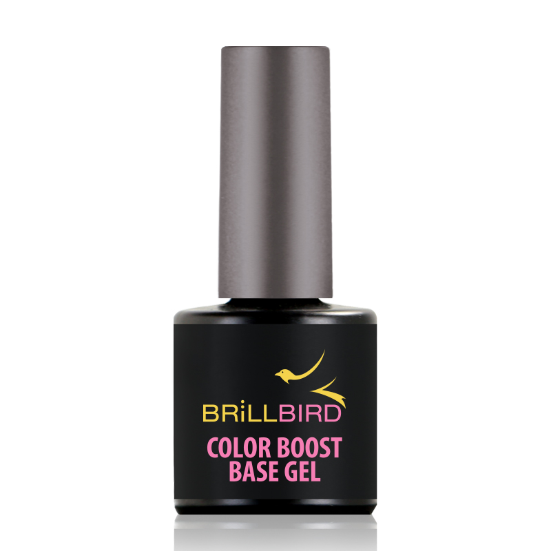 BrillBird - Color Boost Base Gel - színélénkítő fehér gél lakk alap 8ml