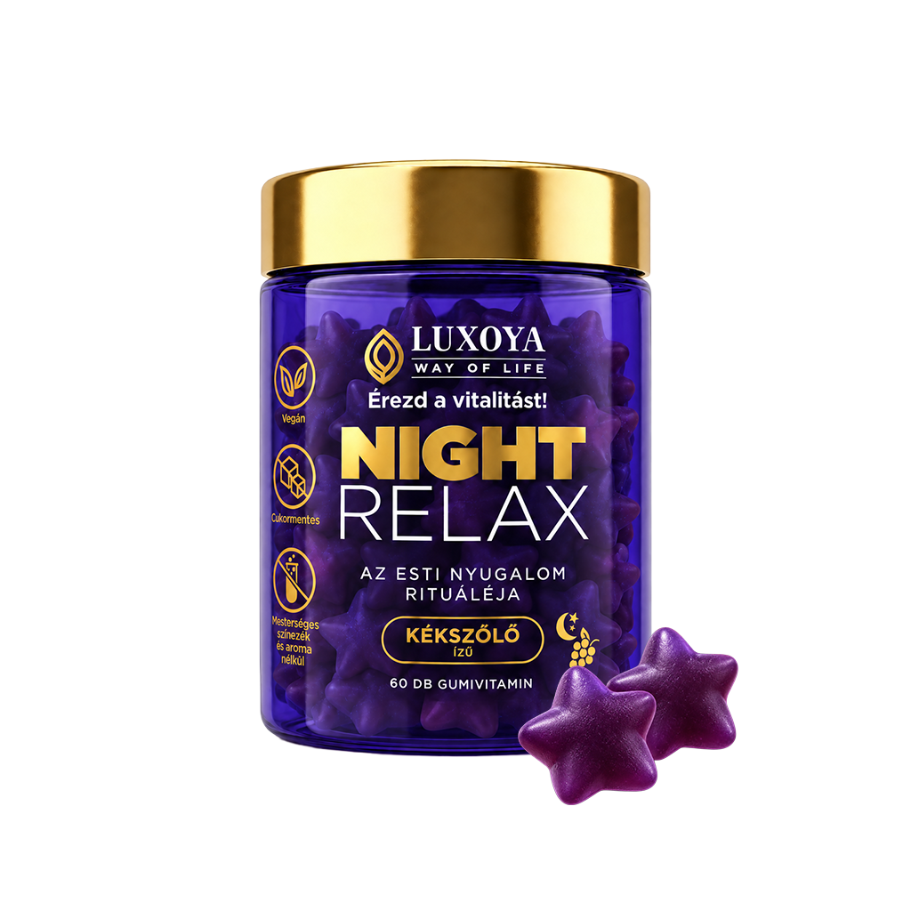 Luxoya Way of Life - Night Relax - Kékszőlő ízű gumivitamin - 60db