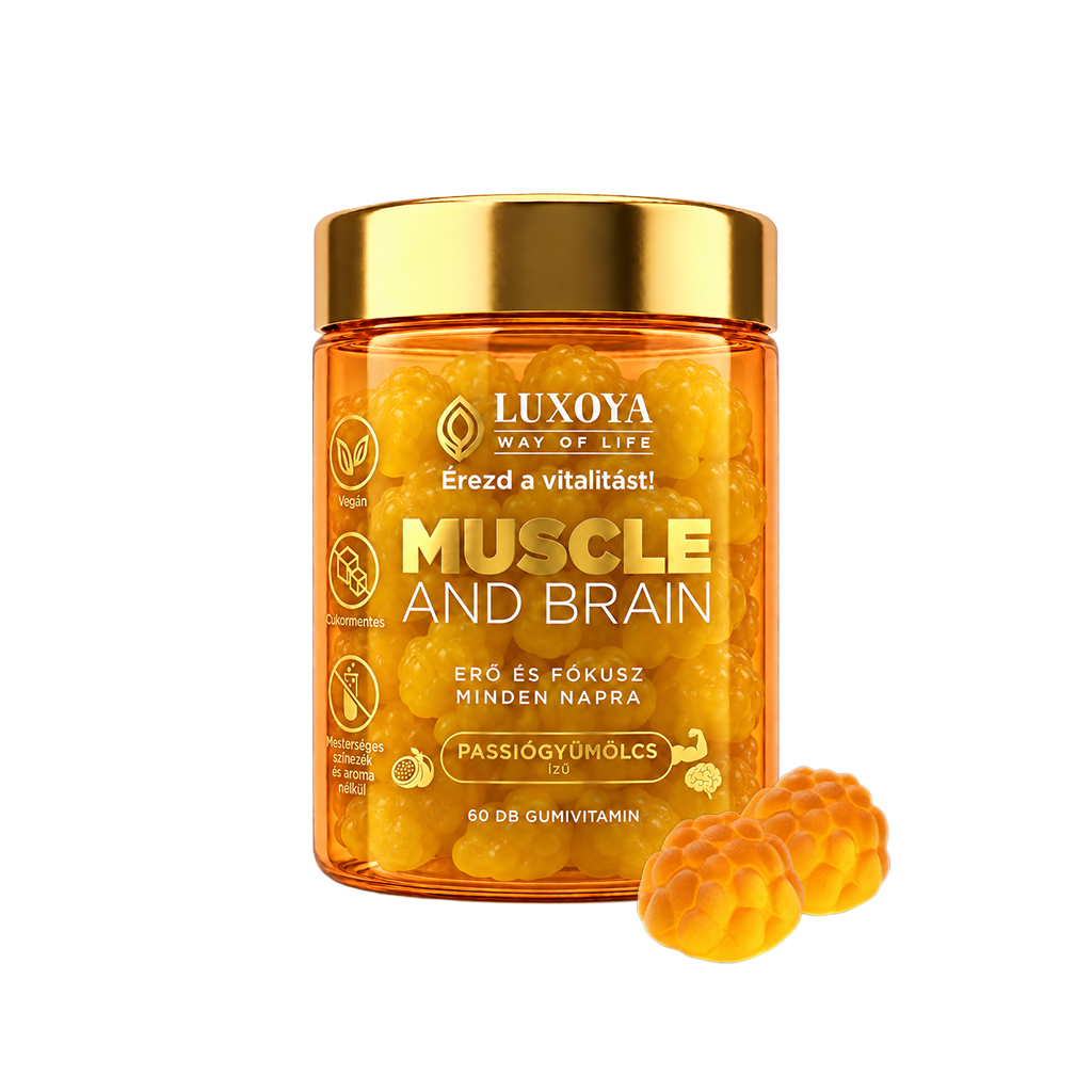 Luxoya Way of Life - Muscle & Brain - Passiógyümölcs ízű gumivitamin - 60db