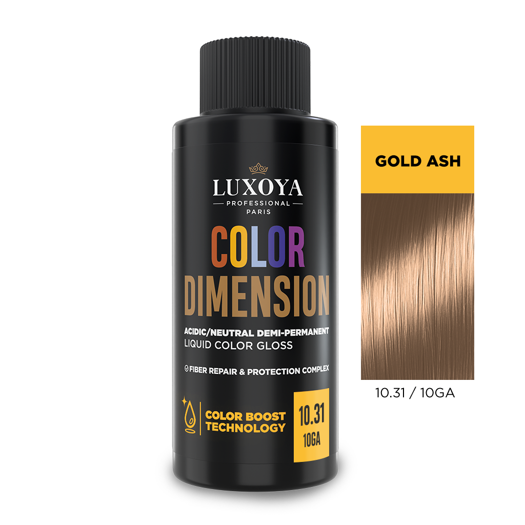 Luxoya Professional Paris - COLOR DIMENSION - Ápoló és ragyogást fokozó hajszínező 10.31/10GA - 60ml