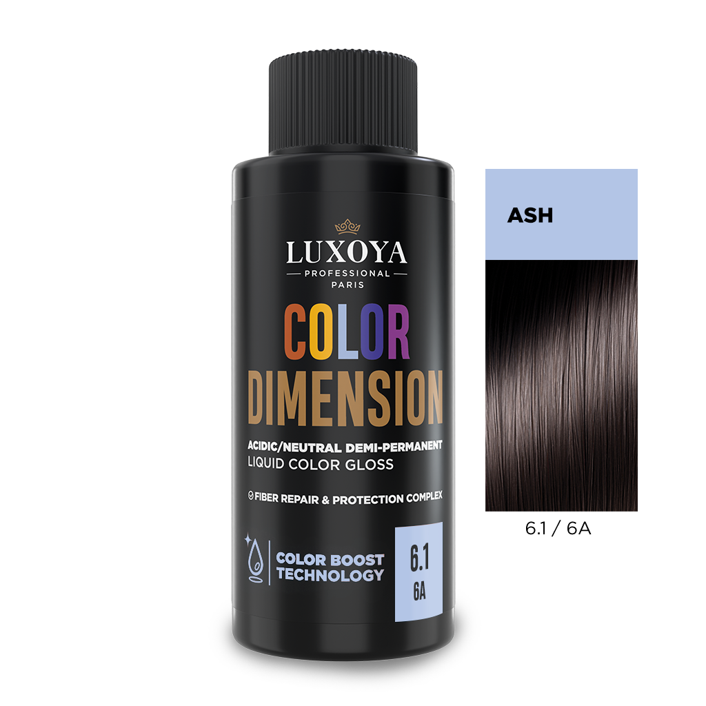 Luxoya Professional Paris - COLOR DIMENSION - Ápoló és ragyogást fokozó hajszínező 6.1/6A - 60ml