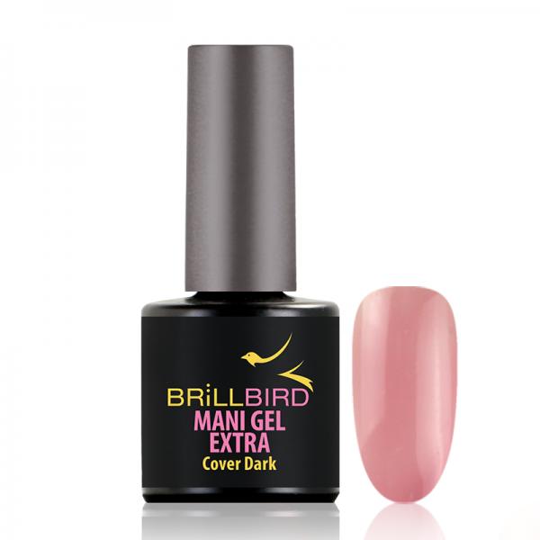 BrillBird - Mani Gel Extra - Cover Dark 8 ml - Saját köröm erősítő gél lakk alap