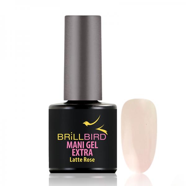 BrillBird - Mani Gel Extra - Latte Rose 8 ml - Saját köröm erősítő gél lakk alap