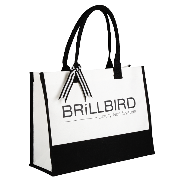 BrillBird - Strapabíró fekete-fehér vászontáska
