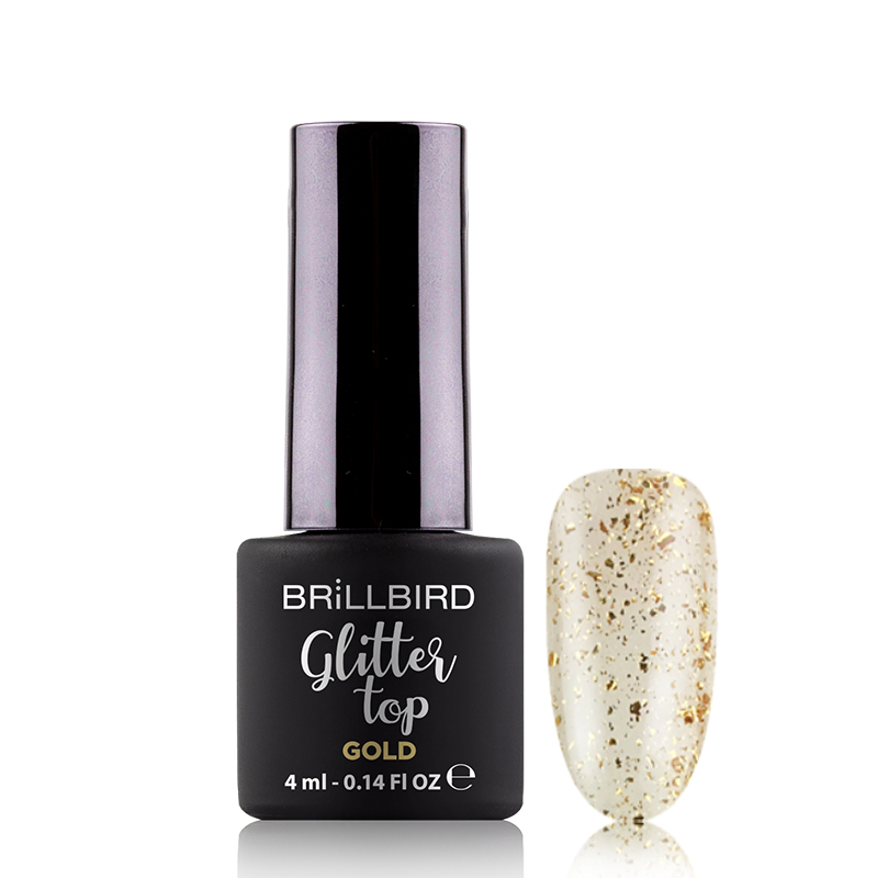BrillBird - Glitter Top - gold - 4ml 