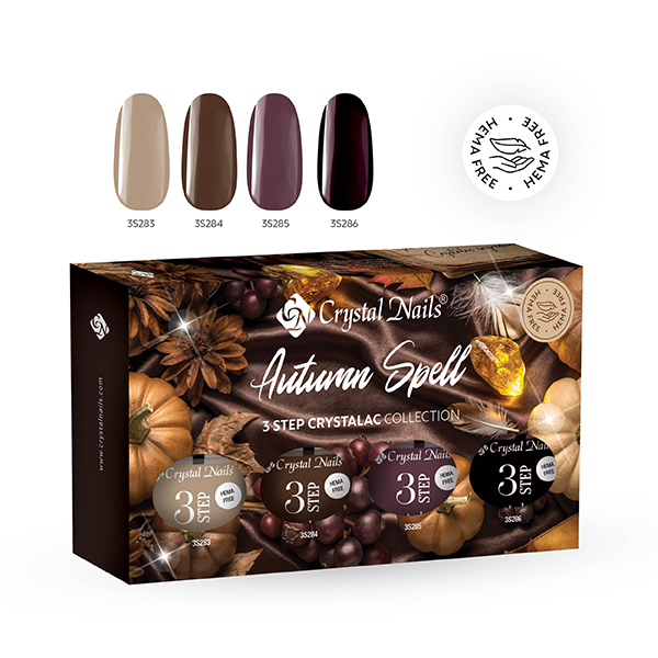 Crystal Nails - 3 STEP HEMA FREE KIT - Autumn Spell 2026 (4x4ml)