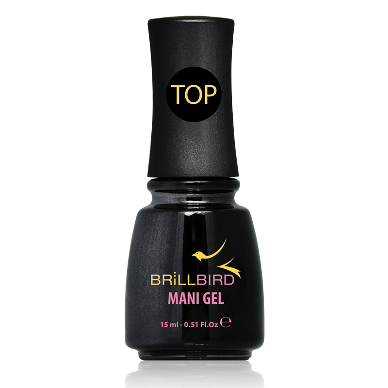 BrillBird - TOP MANI GEL FÉNYZSELÉ – Átlátszó, oldható 15 ml