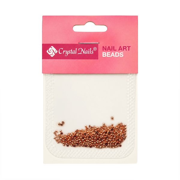 Crystal Nails - METÁL KÖRÖMGYÖNGY UTÁNTÖLTŐ - FÉLGYÖNGY - rosegold 1,5mm