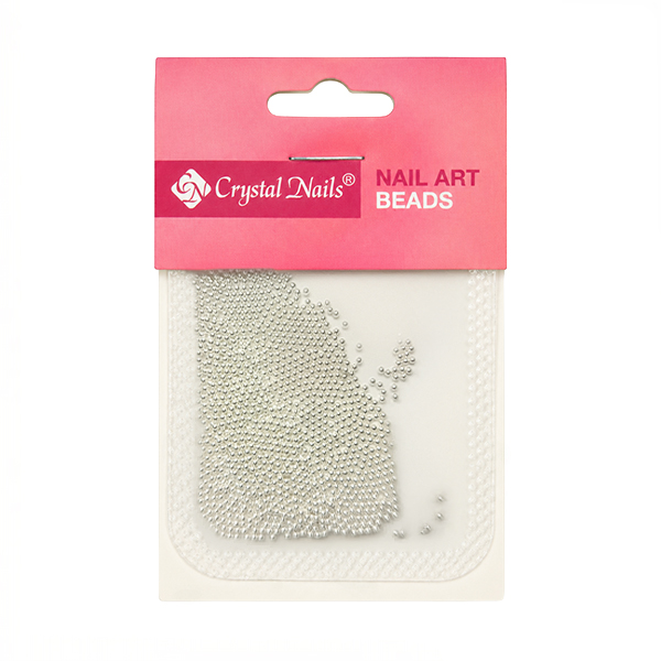 Crystal Nails - METÁL KÖRÖMGYÖNGY UTÁNTÖLTŐ - GYÖNGY - silver 1,2mm