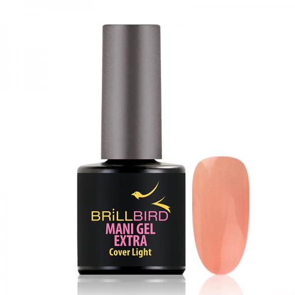 BrillBird - Mani Gel Extra - Cover Light 8 ml - Saját köröm erősítő gél lakk alap