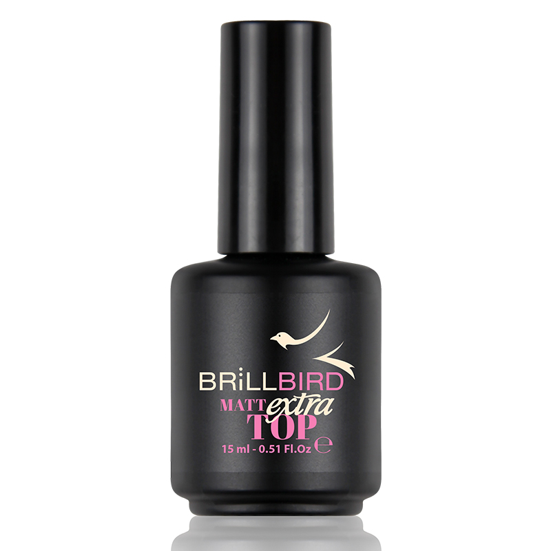 BrillBird - Matt Extra Top - fixálásmentes univerzális matt fedőzselé 15ml