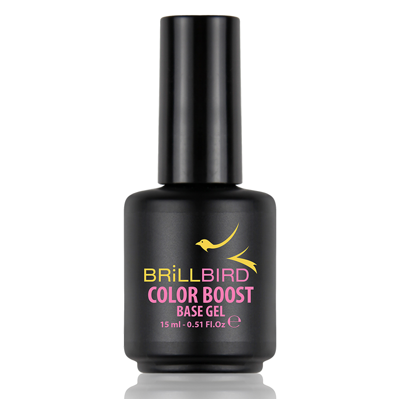 BrillBird - Color Boost Base Gel - színélénkítő fehér gél lakk alap 15ml