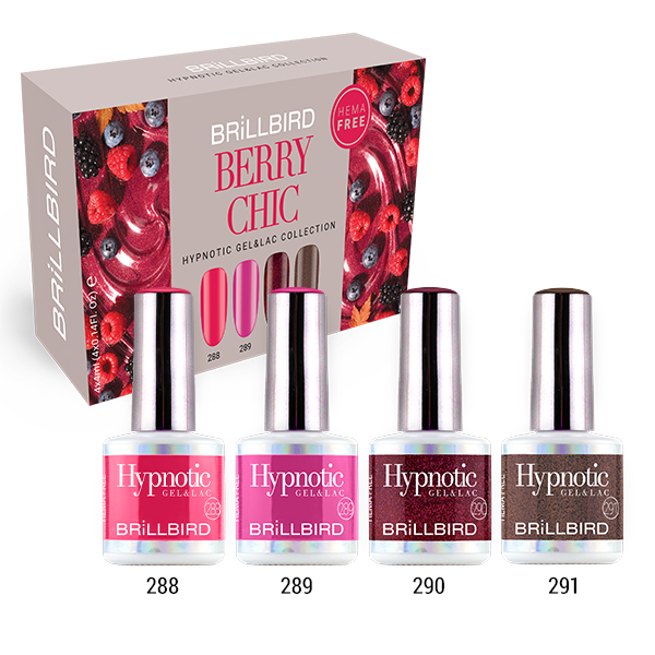 BrillBird - Berry Chic Hypnotic Gel&Lac Kit 4x4 ml - LIMITÁLT!