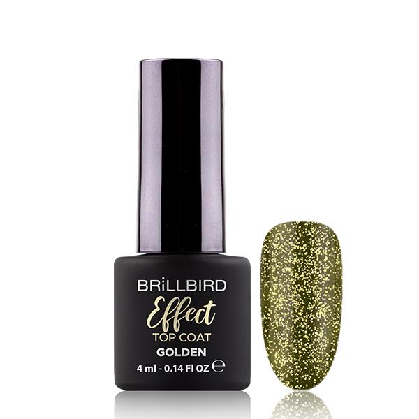 BrillBird - Effect Top Coat - Golden 4 ml