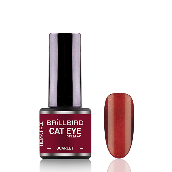 BrillBird - Cat Eye Gel&Lac - Scarlet 4ml