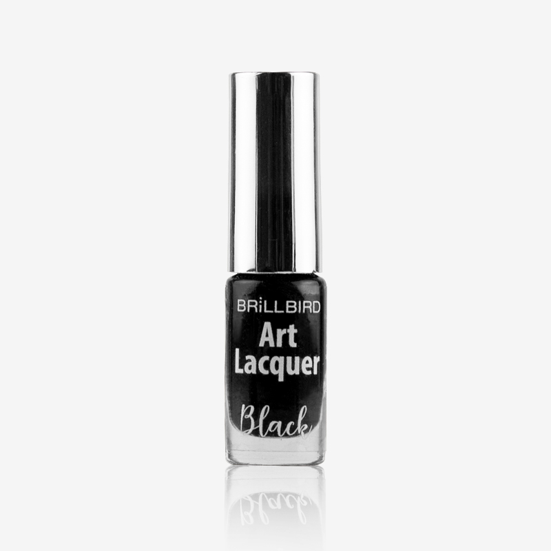 BrillBird - ART LACQUER FEKETE TŰECSETES KÖRÖMLAKK 3ml