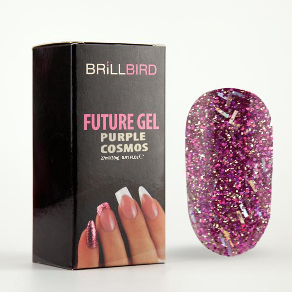 BrillBird - Future Gel Purple Cosmos /Polygel Akril Zselé/ 30g