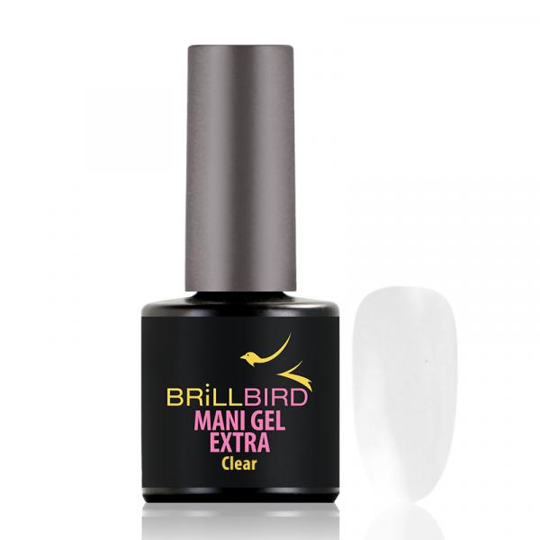 BrillBird - Mani Gel Extra - Clear 8 ml - Saját köröm erősítő gél lakk alap