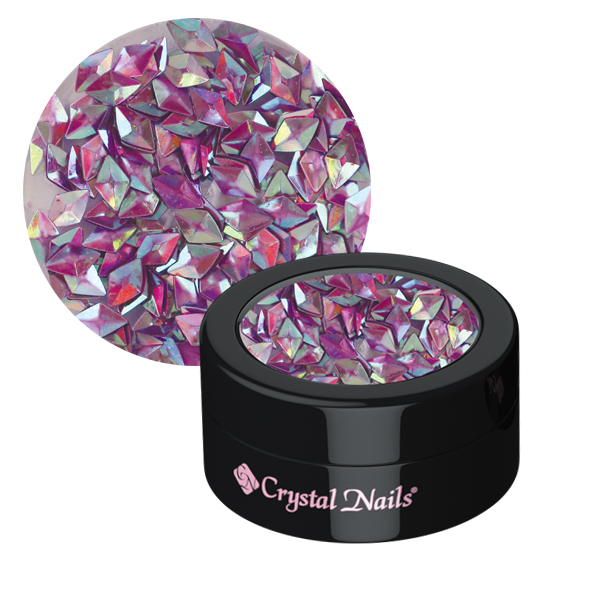 Crystal Nails - 3D rombusz díszítő flitter – Violet