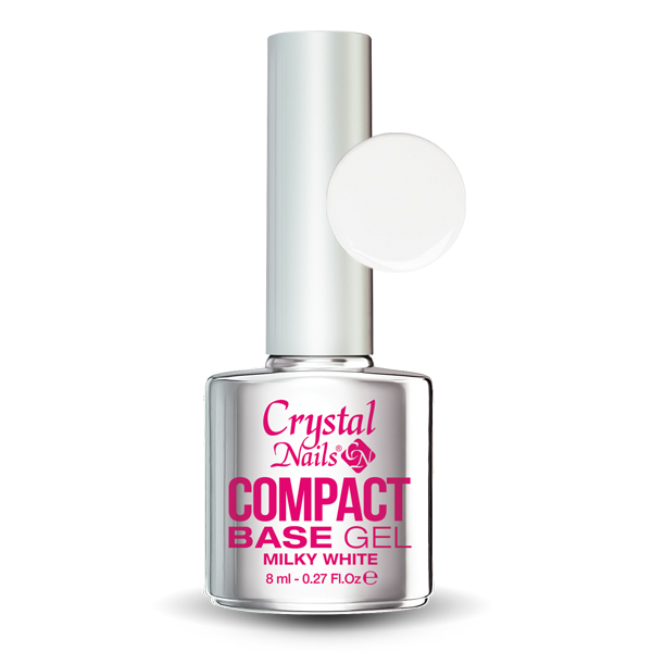 Crystal Nails - Compact Base gel Milky white - 8ml