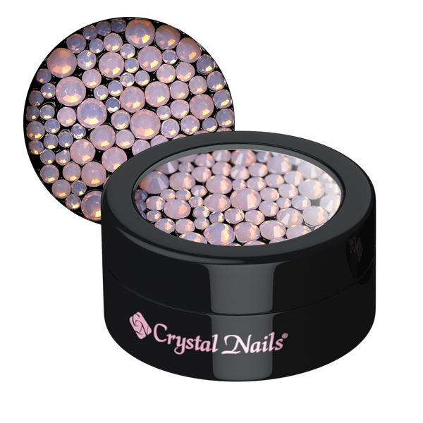 Crystal Nails - Opál strasszkő vegyes méretekben - pink