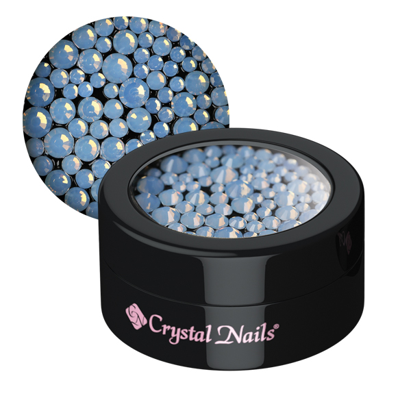 Crystal Nails - Opál strasszkő vegyes méretekben - blue