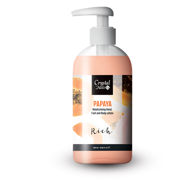 Crystal Spa - Moisturising Hand, Foot and Body Lotion - Papaya Lotion - Rich 250ml - Limitált!