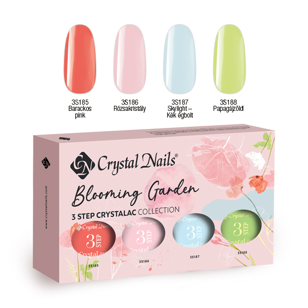 Crystal Nails - Blooming garden 3 STEP CrystaLac készlet (4x4ml)