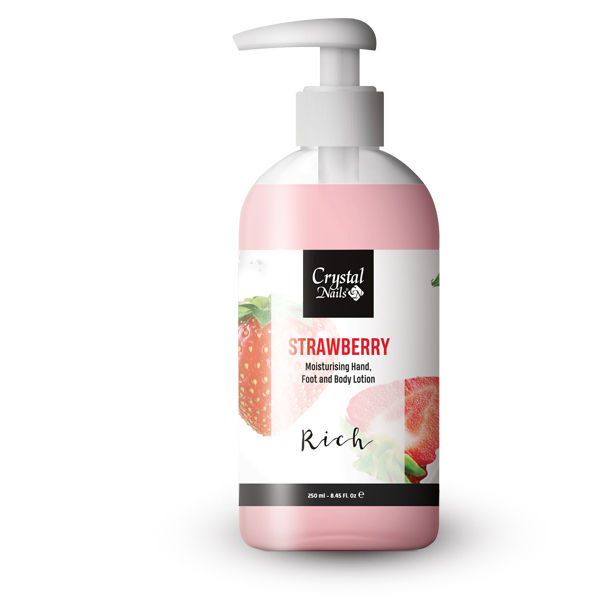 Crystal Spa - Moisturising Hand, Foot and Body Lotion - Strawberry Lotion - Rich 250ml