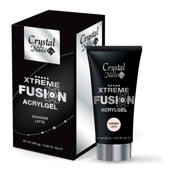 Crystal Nails - Xtreme Fusion AcrylGel Shimmer Latte - 30g