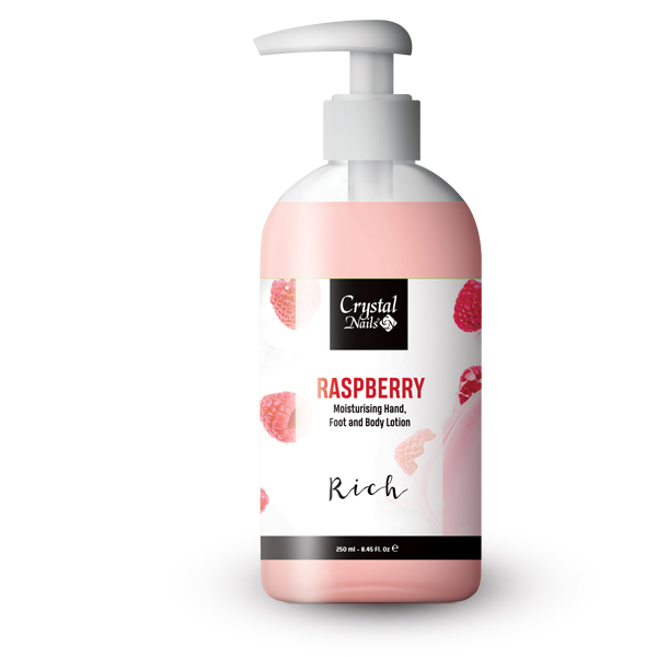 Crystal Spa - Moisturising Hand, Foot and Body Lotion - Raspberry Lotion - Rich 250ml