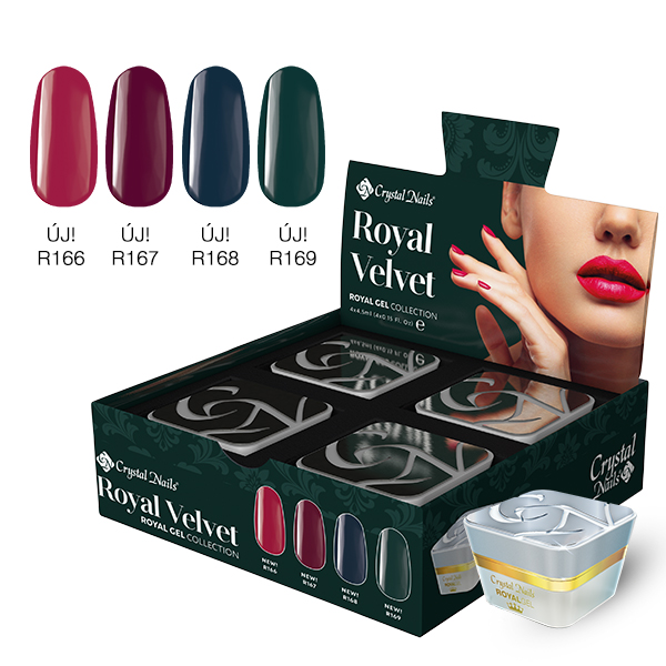 Crystal Nails - Royal Velvet Royal Gel készlet (4x4,5ml)