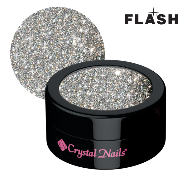 Crystal Nails - Flash glitters 1 - ezüst