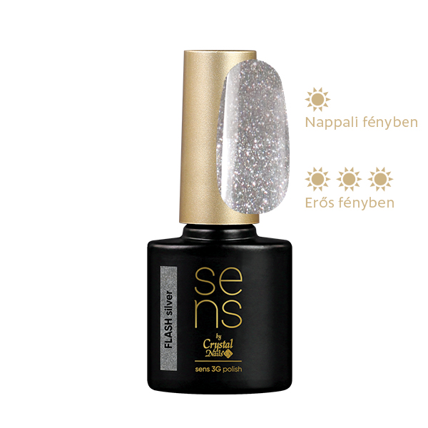 Sens by Crystal Nails - SENS 3G polish - Flash silver 4ml