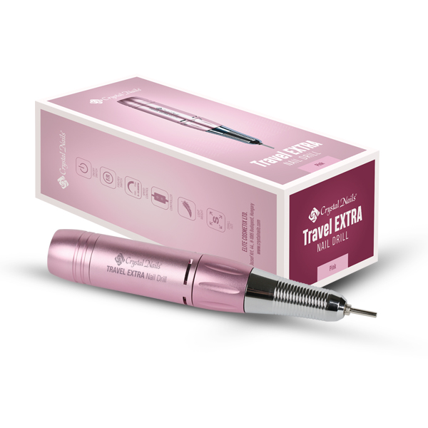 Crystal Nails - Travel Extra Nail Drill csiszológép - Pink