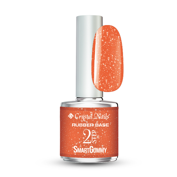 Crystal Nails - 2S SmartGummy Rubber base gel - Nr18 Sunshine Tangelo 8ml