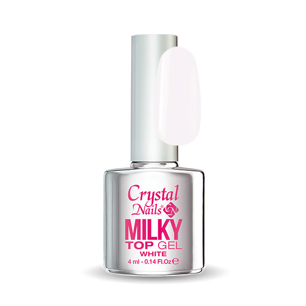 Crystal Nails - Milky Top Gel - White 4ml