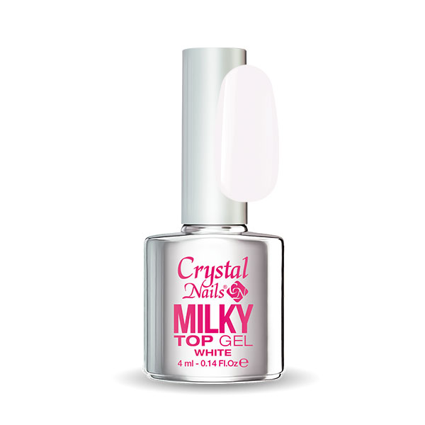 Crystal Nails - Milky Top Gel - White 4ml