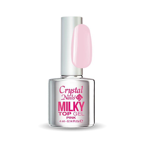Crystal Nails - Milky Top Gel - Pink 4ml