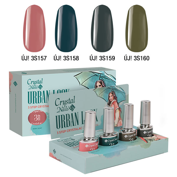 Crystal Nails - Urban Look 3 Step Crystalac készlet (4X4ml)