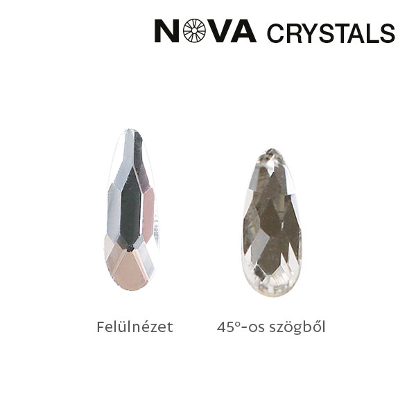 Crystal Nails - NOVA Crystals Gems Formakő - 2x6 mm csepp (crystal)