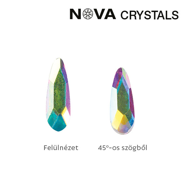 Crystal Nails - NOVA Crystals Gems Formakő - 2c6 mm csepp (crystal AB)