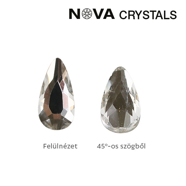 Crystal Nails - NOVA Crystals Gems Formakő - 5x3 mm csepp (crystal)