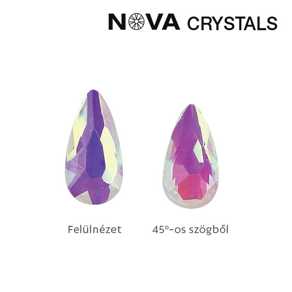 Crystal Nails - NOVA Crystals Gems Formakő - 5x3 mm csepp (aurora)