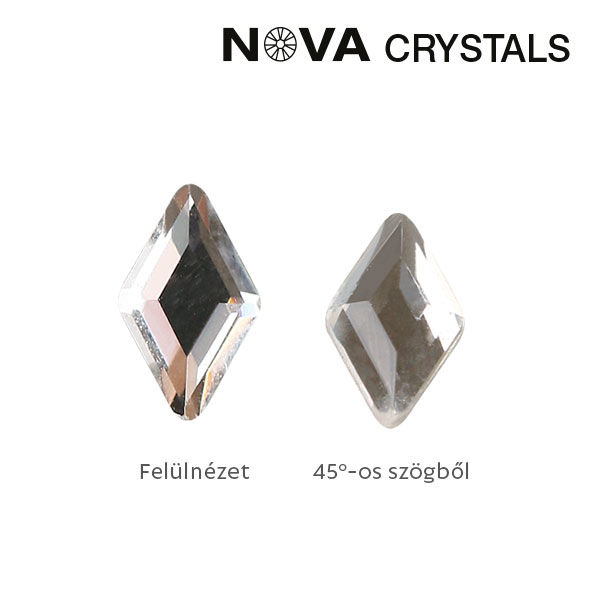 Crystal Nails - NOVA Crystals Gems Formakő - 3x5 mm rombusz (crystal)