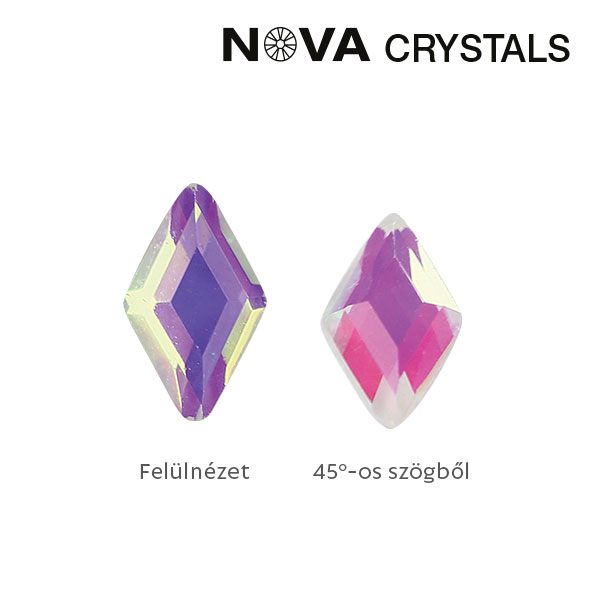 Crystal Nails - NOVA Crystals Gems Formakő - 3x5 mm rombusz (aurora)