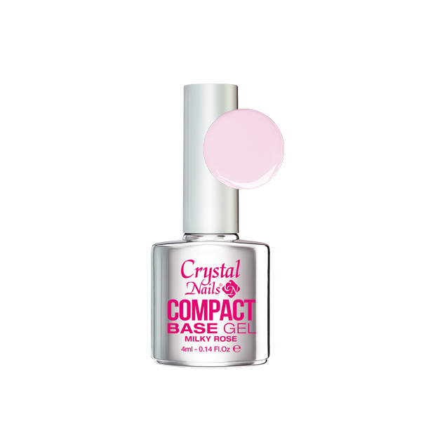Crystal Nails - Compact Base gel milky rose - 4ml